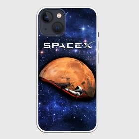 Чехол для iPhone 13 с принтом Space X в Санкт-Петербурге,  |  | american | company | elon musk | manufacturer | space technology | space x | suborbital flight | автомобиль | американская | в космосе | илон маск | компания | космическая техника | космонавт | планета марс | производитель