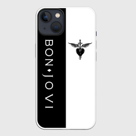 Чехол для iPhone 13 с принтом BON JOVI BLACK WHITE в Санкт-Петербурге,  |  | Тематика изображения на принте: bon jovi | have a nice day | john | альбом | арена | бон | бон джови | глэм | группа | джови | джон | метал | музыка | надпись | песни | поп | попрок | рок | рокер | смайл | солист | софт | стена | хард | хеви | хевиметал