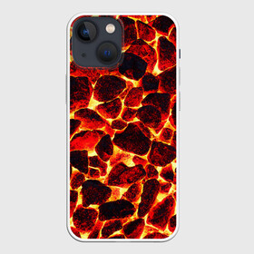 Чехол для iPhone 13 mini с принтом КАМНИ В МАГМЕ | ROCKS IN MAGMA в Санкт-Петербурге,  |  | abstract | fire | high temperature | lava | magma | magmatic | melt | texture | абстракция | высокая температура | камни в магме | лава | магма | магматический | магмовый | огонь | расплав | текстура