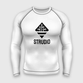 Мужской рашгард 3D с принтом Strudio logo(white) в Санкт-Петербурге,  |  | Тематика изображения на принте: kingdoms life | strudio | игры | пиксели | простота | стратегии