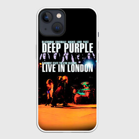 Чехол для iPhone 13 с принтом Deep Purple   Live In London в Санкт-Петербурге,  |  | deep purple | альбом | гловер | группа | дееп | деп | ди | дип перпл | диперпл | дипперпл | иэн гиллан | иэн пэйс | лого | логотип | метал | морс | пепл | прогрессивный | психоделический | рок | символ | хард