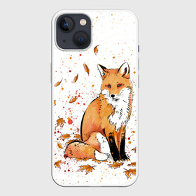 Чехол для iPhone 13 с принтом ЛИСА В ЛИСТЬЯХ   ОСЕННЕЕ НАСТРОЕНИЕ   FOX IN THE FOREST в Санкт-Петербурге,  |  | autumn | forest | fox | животные | звери | лес | лиса | листья | музыка | ноты | осень | песни | природа