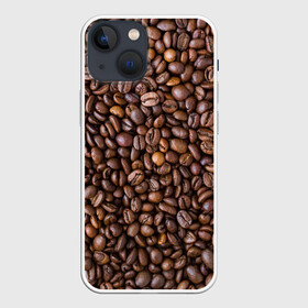 Чехол для iPhone 13 mini с принтом Кофемания в Санкт-Петербурге,  |  | black | coffee | coffee beans | coffeemania | roasted | жареные | зерна | кофе | кофейные | кофемания | черные