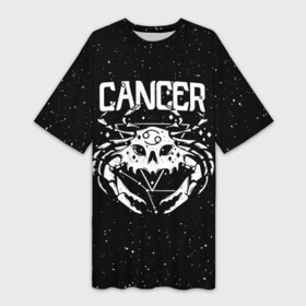 Платье-футболка 3D с принтом Dark Cancer в Санкт-Петербурге,  |  | cancer | zodiac | астрология | гороскоп | гороскопы | зз | знаки зодиака | зодиак | рак