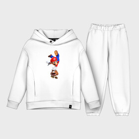 Детский костюм хлопок Oversize с принтом Goomba Hit в Санкт-Петербурге,  |  | goomba | mario | mashrom | nintendo | switch | гриб | гумба | марио | нинтендо | свитч
