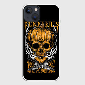 Чехол для iPhone 13 с принтом Ice Nine Kills, You Cant Kill The Boogeyman в Санкт-Петербурге,  |  | heavy metal | ice nine | ice nine kills | ink | you cant kill the boogeyman | группы | метал | музыка | рок | тыква | череп