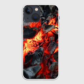 Чехол для iPhone 13 mini с принтом Древесные угли в Санкт-Петербурге,  |  | ash | bonfire | coals | fire | heat | nature | smoldering | tourism | woody | древесные | жар | костер | огонь | пепел | природа | тлеющие | туризм | угли
