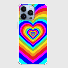Чехол для iPhone 13 Pro с принтом Цветные сердца | Colored hearts в Санкт-Петербурге,  |  | 00s | 2000s | 70s | 80s | 90s | aesthetic | bratz | colour | cow | cute | funny | girl | girly | glitter | grunge | heart | indie | meme | memes | pastel | pink | pinterest | popular | rainbow | retro | tiktok | trending | trendy | tumblr | vintage | vsco