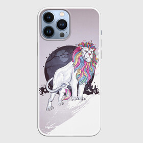 Чехол для iPhone 13 Pro Max с принтом Царь единорогов в Санкт-Петербурге,  |  | арт | графика | единорог | животные | звери | лев | мифы | рог | царь зверей