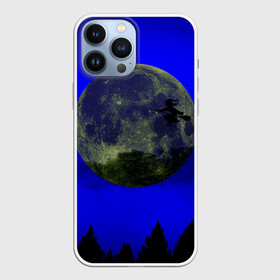 Чехол для iPhone 13 Pro Max с принтом Зловещие Полнолуние в Санкт-Петербурге,  |  | ведьма летит над лесом | ведьма на метле | колдунья на метле | луна и ведьма | луна на хэллоуин | луна над лесом | лунный свет | полнолуние на хэллоуин
