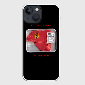 Чехол для iPhone 13 mini с принтом Medium Rare   Foo Fighters в Санкт-Петербурге,  |  | ff | foo fighters | альтернативный | группа | дэйв грол | крис шифлетт | кусок | метал | музыка | мясо | надпись | нэйт мендел | постгранж | пэт смир | рок | тейлор хокинс | упаковка | фу файтерс | фф | хард