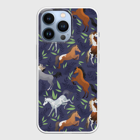 Чехол для iPhone 13 Pro с принтом Лошадки узор в Санкт-Петербурге,  |  | horse | pattern | кони | конь | лошади | лошадка | лошадки | лошадь | паттерн | пони | табун | узор