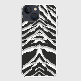 Чехол для iPhone 13 mini с принтом Белая шкура тигра в Санкт-Петербурге,  |  | tiger | tiger fur | tiger hide | tiger texture | текстура тигра | тигр | тигровая