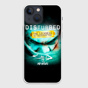 Чехол для iPhone 13 mini с принтом The Sickness   Disturbed в Санкт-Петербурге,  |  | disturbed | альтернативный | встревоженные | группа | джон мойер | дистербд | дистербед | дэвид дрейман | дэн дониган | майк венгрен | метал | ню | нюметал | рок | хеви | хевиметал