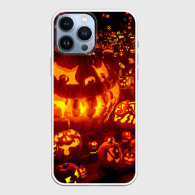 Чехол для iPhone 13 Pro Max с принтом Тыквы на Хэллоуин в Санкт-Петербурге,  |  | angry | different | fear | funny | glow | happy halloween | holiday | many | night | pumpkins | весёлые | злые | много | ночь | праздник | разные | светятся | тыквы | хэллоуин