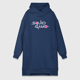 Платье-худи хлопок с принтом Squid Game Logo в Санкт-Петербурге,  |  | logo | squid game | игра в кальмара | корейский сериал | лого | сериал | текст | фильм | южная корея