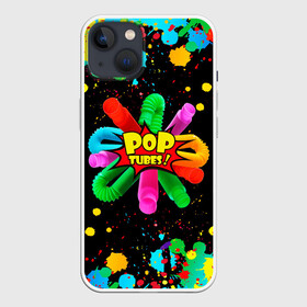 Чехол для iPhone 13 с принтом Pop Tubes, поп трубка pop it в Санкт-Петербурге,  |  | pop it | pop tube | pop tubes | детские | игрушка антистресс | поп ит | поп трубка | поп тубес | поп тюбс | симпл димпл | сквиш | трубка антистресс | цветные трубки