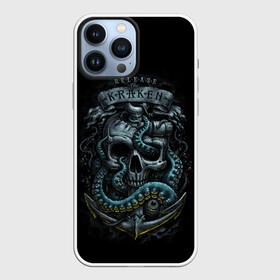 Чехол для iPhone 13 Pro Max с принтом ВЫПУСТИТЬ КРАКЕНА в Санкт-Петербурге,  |  | kraken | monster | ocean | sea | skull | кальмар | кости | кракен | монстр | морской | океан | череп | чудовище | щупальца | якорь