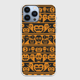 Чехол для iPhone 13 Pro Max с принтом Свитер с тыквами в Санкт-Петербурге,  |  | halloween | вязанный | вязаный | привидение | свитер | скелет | тыквы | узор | хэллоуин | череп