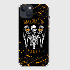 Чехол для iPhone 13 с принтом HALLOWEEN PARTY | ВЕЧЕРИНКА ХЕЛЛОУИН   ЧЕРЕП И ТЫКВА в Санкт-Петербурге,  |  | bones | ghost | halloween | pumpkin | skull | кости | приведение | призрак | скелет | тыква | хеллоуин | хоррор | хэллоуин