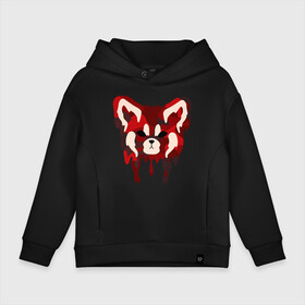 Детское худи Oversize хлопок с принтом Red Panda Camo в Санкт-Петербурге, френч-терри — 70% хлопок, 30% полиэстер. Мягкий теплый начес внутри —100% хлопок | боковые карманы, эластичные манжеты и нижняя кромка, капюшон на магнитной кнопке | animal | black | camo | camouflage | jungle | panda | red | red panda | white | белый | джунгли | животные | камуфляж | красная панда | красный | панда | черный