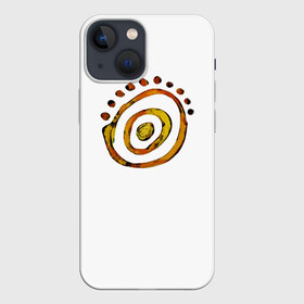Чехол для iPhone 13 mini с принтом Дух Лета в Санкт-Петербурге,  |  | волшебство | желтое | круглое | символ | этника