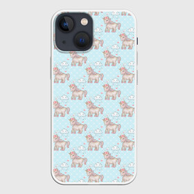 Чехол для iPhone 13 mini с принтом Маленькие единороги в Санкт-Петербурге,  |  | единорог | лошадка | лошадь | милая | милые пони | пони