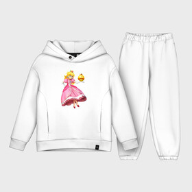 Детский костюм хлопок Oversize с принтом Princess SB в Санкт-Петербурге,  |  | gold | mario | mashroom | princess | princess peach | super | toad | video game | видео игра | гриб | золотой | марио | супер | тоад