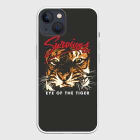Чехол для iPhone 13 с принтом Глаз Тигра в Санкт-Петербурге,  |  | eye of the tiger | hardrock | music | rock | tiger | глаз тигра | музыка | рок | тигр | хардрок