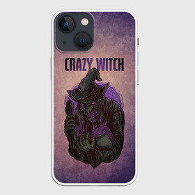 Чехол для iPhone 13 mini с принтом Crazy Witch в Санкт-Петербурге,  |  | halloween | арт | ведьма | графика | мистика | праздник | ужасы | хэллоуин