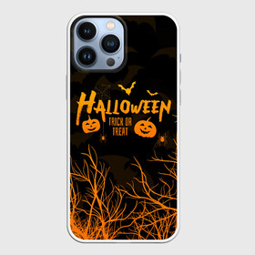 Чехол для iPhone 13 Pro Max с принтом HALLOWEEN FOREST BATS | ЛЕТУЧИЕ МЫШИ В ЛЕСУ ХЕЛЛОУИН в Санкт-Петербурге,  |  | bats | bones | ghost | halloween | pumpkin | skull | кости | летучие мыши | приведение | призрак | скелет | тыква | хеллоуин | хоррор | хэллоуин