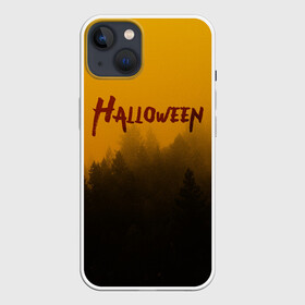 Чехол для iPhone 13 с принтом НОЧНОЙ ЛЕС В ХЕЛЛОУИН   FOREST HALLOWEEN BATS в Санкт-Петербурге,  |  | bats | bones | forest | ghost | halloween | pumpkin | skull | кости | лес | летучие мыши | приведение | призрак | скелет | тыква | хеллоуин | хоррор | хэллоуин