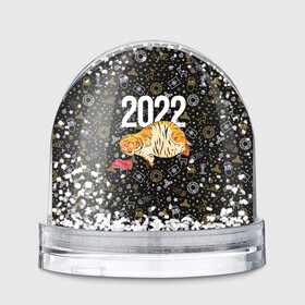 Игрушка Снежный шар с принтом Ленивый толстый тигр в Санкт-Петербурге, Пластик | Изображение внутри шара печатается на глянцевой фотобумаге с двух сторон | 2022 | год тигра | новый год | новый год 2022 | символ года | тигр | тигренок | тигрица | тигры