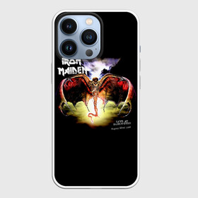 Чехол для iPhone 13 Pro с принтом Iron Maiden LIVE AT DONINGTON в Санкт-Петербурге,  |  | iron maiden | адриан смит | айран | айрон | группа | дэйв мюррей | железная дева | ирон | майден | мейд | мейден | метал | мрачный | музыка | песни | рок | стив харрис | тяжелый | хеви | хевиметал