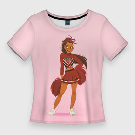 Женская футболка 3D Slim с принтом Черлидерша Ариана в Санкт-Петербурге,  |  | ariana grande | pop | rap | rep | ариана гранде | исполнители | исполнитель | музыка | поп | попса | реп