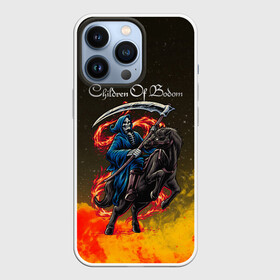 Чехол для iPhone 13 Pro с принтом Children of Bodom | Skeleton on a horse в Санкт-Петербурге,  |  | bodom | century media | children of bodom | fearless records | nuclear blast | skeleton on a horse | spinefarm records | бодом | дети озера бодом | дэниел фрэйберг | эспоо