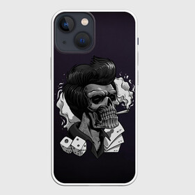 Чехол для iPhone 13 mini с принтом Элвис жив в Санкт-Петербурге,  |  | halloween | арт | графика | зомби | мистика | праздник | ужасы | хэллоуин | череп