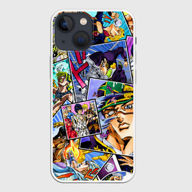 Чехол для iPhone 13 mini с принтом JoJos Bizarre Adventure   Невероятные приключения ДжоДжо в Санкт-Петербурге,  |  | Тематика изображения на принте: anime | jojo | jojo bizarre adventure | jojos bizarre adventure | аниме | джоджо | джозеф джостар | джолин куджо | джонатан джостар | джорно джованна | джоске хигашиката | джотаро куджо | манга