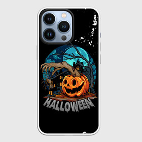 Чехол для iPhone 13 Pro с принтом Ужасная ночь в Санкт-Петербурге,  |  | halloween | арт | графика | мистика | паук | праздник | тыква | ужасы | хэллоуин