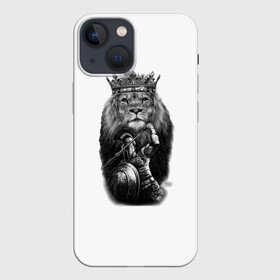Чехол для iPhone 13 mini с принтом Лев Король в Санкт-Петербурге,  |  | animals | вмиреживотных | животные | животныймир | звери | зверь | король | лев | питомец | природа