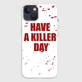 Чехол для iPhone 13 с принтом blood have a killer day Dexter в Санкт-Петербурге,  |  | Тематика изображения на принте: blood | dexter | have a killer day | брызги крови | декстер | кровь | правосудие декстера | хэллоуин