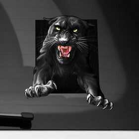 Наклейка на автомобиль с принтом Black panther черная пантера в Санкт-Петербурге, ПВХ |  | Тематика изображения на принте: black panther | зверь | злая | красивая кошка | прыгает | хищник | черная пантера