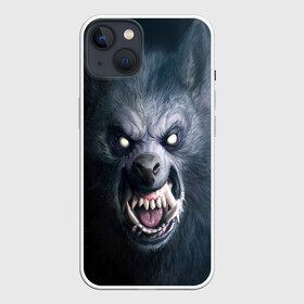 Чехол для iPhone 13 с принтом ВОЛК ОБОРОТЕНЬ в Санкт-Петербурге,  |  | animals | hunter | monster | wolf | волк | звери | зверь | клыки | монстр | оборотень | оскал | охотник | пасть | хищник | шерсть