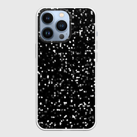 Чехол для iPhone 13 Pro с принтом ЧБ мозаика в Санкт-Петербурге,  |  | Тематика изображения на принте: белый | мозаика | пиксели | точки | черный