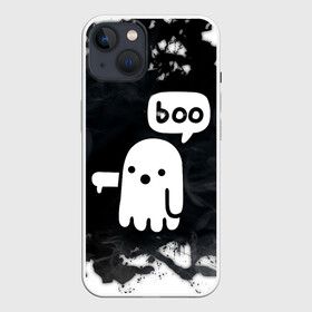 Чехол для iPhone 13 с принтом ХЕЛЛУОИН ПРИВЕДЕНИЕ БУ   HALLOWEEN GHOST BOO в Санкт-Петербурге,  |  | bats | bones | ghost | halloween | pumpkin | skull | кости | летучие мыши | приведение | призрак | скелет | тыква | хеллоуин | хоррор | хэллоуин