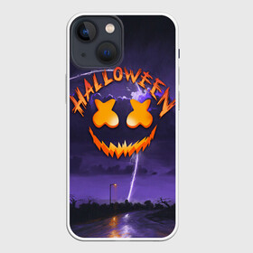 Чехол для iPhone 13 mini с принтом ХЕЛЛОУИН НОЧЬ   HALLOWEEN NIGHT MARSHMELLO в Санкт-Петербурге,  |  | bats | bones | ghost | halloween | marshmello | pumpkin | skull | кости | летучие мыши | маршмелло | приведение | призрак | скелет | тыква | хеллоуин | хоррор | хэллоуин