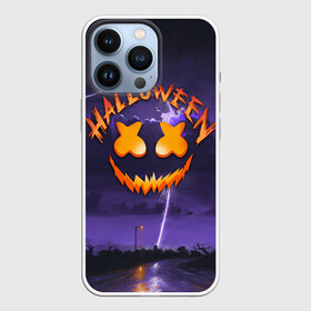 Чехол для iPhone 13 Pro с принтом ХЕЛЛОУИН НОЧЬ   HALLOWEEN NIGHT MARSHMELLO в Санкт-Петербурге,  |  | bats | bones | ghost | halloween | marshmello | pumpkin | skull | кости | летучие мыши | маршмелло | приведение | призрак | скелет | тыква | хеллоуин | хоррор | хэллоуин