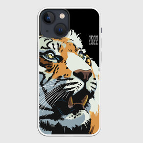 Чехол для iPhone 13 mini с принтом Тигр перед атакой в Санкт-Петербурге,  |  | Тематика изображения на принте: 2022 | before the attack | look | new year | open mouth | predator | tiger | year of the tiger | взгляд | год тигра | новый год | открытая пасть | перед атакой | тигр | хищник