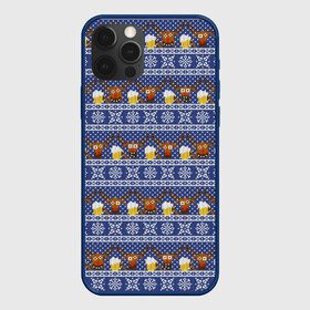 Чехол для iPhone 12 Pro Max с принтом Олени отдыхают в Санкт-Петербурге, Силикон |  | вязанный | новогодний | олень | паттерн | рождественский | с оленями | свитер | узор