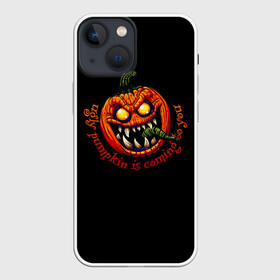 Чехол для iPhone 13 mini с принтом Уродливая тыква идет к тебе. в Санкт-Петербурге,  |  | halloween | monster | pumpkin | тыква | хеллоуин
